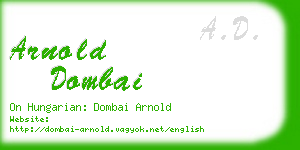 arnold dombai business card